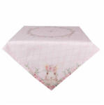 Clayre & Eef CLEEF. FEB05-1 Asztalterítő 150x250cm, 100% pamut, Floral Easter Bunny