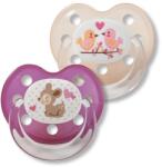 Baby-Nova Suzetă de cauciuc pentru bebeluși silicon Baby Nova - 2 bucăți , pentru o fată (28140)