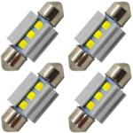 motoLEDy 4 Db C5W 36mm-es LED Izzó SV8.5 12-24V CANBUS 320lm Fehér Erős Fehér