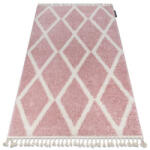 My carpet company My Carpet Company Berber Troik A0010 Rózsaszín/Fehér Rojt Shaggy 80x150 cm Szőnyeg