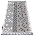 My carpet company kft My Carpet Company Maroc P659 Azték, Etnikai Szürke Rojt Berber Shaggy 120x170 cm Szőnyeg