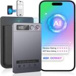  ENZIRO AI Intelligens Diktafon ChatGPT-vel, 64GB, Valós Idejű Fordítás, 152+ Nyelv, 30 óra Folyamatos Felvétel, 240 Nap Készenlét, Applikációval Vezérelhető, Mágneses, Biztonságos Felhő, Szür