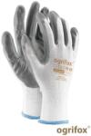 RAW-POL OX-Nitricar védőkesztyű, poliészter/nitril, fehér/szürke, XL