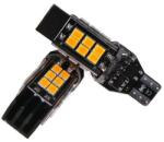 motoLEDy 2 Db LED Izzó T15 12V-24V 19W CANBUS Narancssárga Színben B. mocna