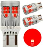 motoLEDy 2 Db W21/5W LED Izzó 7443 10-50V Hiba Nélkül 2800lm Piros