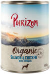 Purizon 6x400g Purizon Organic Lazac, csirke & spenót nedves kutyatáp