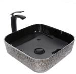 VELDMAN Manveld Kerámia Mosdó Rodo Fekete-ezüst Kígyóbőr
