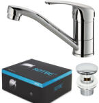 SOTBE ATRAN Forgatható mosdócsaptelep fém dugóval