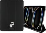 KARL LAGERFELD MAGNETIC KARL&CHOUPETTE tok álló (bőr hatású, FLIP, oldalra nyíló, TRIFOLD, asztali tartó) FEKETE Apple IPAD Pro 13 (2024) (KLFC13PM24SAKCK) (3666339388034)