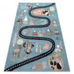 My carpet company My Carpet Company Fun Route Gyerekeknek, Utca, Állatok Kék 80x150 cm Szőnyeg