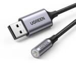 UGREEN CM477 USB-mini Jack 3.5 mm AUX audioadapter szürke (30757) (UG30757) (UG30757)