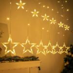 Home Styling 100 LED-es Elemes Csillag-jégcsap Kültéri-beltéri Fényfüggöny, Meleg Fehér, 200 cm Széles, 8 Világítási móddal