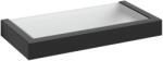 ZACK Fürdőszoba polc LINEA 26 cm, fekete, rozsdamentes acél/üveg, Zack (ZACK40573)