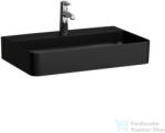 Laufen Val SaphirKeramik 65x42 cm-es mosdó 1 csaplyukkal, túlfolyó nélkül, matt fekete H8102847161111 (H8102847161111)