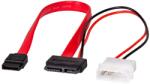 Akyga AK-CA-45 SATA adat + táp - SATA + Molex kábel 0.15m (AK-CA-45) (AK-CA-45)