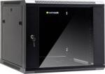 NETRACK 9U 19" fali rack szekrény 600x600mm levehető oldalú fekete (019-090-66-022) (019-090-66-022)