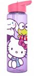KIDS Hello Kitty Friends Műanyag Szívószálas Kulacs 600 ml (SB10709) (SB10709)
