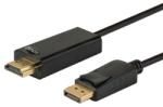 SAVIO CL-56 Displayport apa - HDMI apa kábel 1.5m (CL-56) (CL-56)