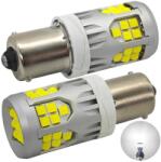 motoLEDy 2 Db P21W LED Izzó BA15S 10-50V Hibátlan 3000lm Erős Fehér