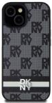 DKNY Samsung S24 Ultra / S928 kockás mintás csíkkal PU Bőr Telefon tok - Fekete (DKHCS24LPCPTSSK) (DKHCS24LPCPTSSK)