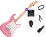 Squier Sonic Stratocaster HT H MN Premium SET Flash Pink Chitară electrică