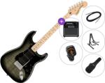 Squier Affinity Series Stratocaster FMT Premium SET Black Burst Chitară electrică