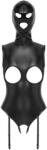 Bad Kitty - Open Cup Bodysuit with Head Mask - Black