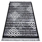 My carpet company kft My Carpet Company Maroc P658 Hópelyhek Fekete/Szürke Rojt Berber Shaggy 160x220 cm Szőnyeg