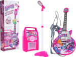 Inlea4Fun Elektromos gitár készlet erősítővel és mikrofonállvánnyal ROCK N´ROLL DESIGN - Rózsaszín (RA-ZMU.HK-9178D2.ROZ)