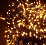 ProGarden 20 m 1000 LED-es BOA Fényfüzér, Kültéri-beltéri Hálózati, Időzíthető 6/18 Órás, 8 Féle Fényjátékkal, Időzíthető, Extra Meleg Fehér, IP44