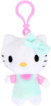  Hello Kitty plüss táskaklipp, 12 cm - mentazöld
