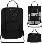 Kinderkraft Autós Ülésrendező, Fekete - Praktikus Ülésvédő és Tároló Zsebekkel, Tablet Tartóval és Vízlepergető Anyaggal