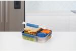  Sistema Divided To Go Bento Uzsonnásdoboz Joghurtos Tárolóval és 2 Tálcával 1, 65 L, Vegyes Színek