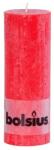 Bolsius Rusztikus piros hengeres gyertya, 68x190 mm - lavonio