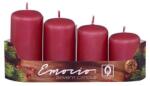 Emocio Lumânări de Advent Emocio, niveluri 4 buc. , diametru 40 mm, culoare vișinie