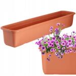 Kadax Erkélydoboz Virágtartó 83x17, 9x13, 4 cm Terrakotta Nagy (K8348)