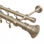 Imperia Deco Függönykarnis Dupla Fém 25 19 mm Arany 200 cm (KAR.MET. II /25+19/ 200cm MONACO ZŁOTO)