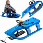 Kadax Szánkó, műanyag csúszda, kormánykerékkel, síléc (K6412)