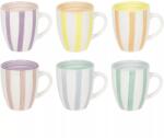 Gastro Ceașcă de cafea, din porțelan, cu dungi pastel, conținut: 0, 34 litri