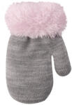  Yo! Bébi téli kesztyű 14 cm - Szürke/rózsaszín