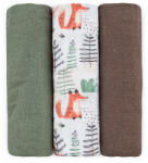  Bambusz muszlin 3db-os pelenka 68 x 68 cm - Moussy Forest Fox