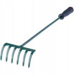 Kadax Kis Gereblye Fém Gereblye Kerti Fű Levelekhez 60 cm 6 Fogú Nyél (K645)