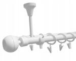 ESTAdeco Fém Kétsoros Függönysín, Mennyezetre Szerelhető, fehér színű, különböző végződésekkel, 19+19 mm, 180 cm (karnisz II SUFIT 19mm Biały MIX)