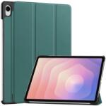  LEATHER Cu balamale husă pentru Samsung Galaxy Tab S11 verde