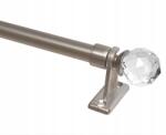 Imperia Deco Mini függönyrúd, fém, kihúzható, szatén, erős, Crystal, 80-100 cm (MINI KARNISZ 80-100 SATYNA CRYSTAL)