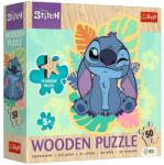 Trefl Puzzle din lemn cu 50 de piese - Aventura tropicală a lui Stitch - Trefl (20281T) Puzzle