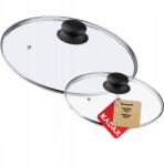 Kadax Üvegfedő 20+28 cm Hőálló Serpenyő Fedő Szett (K4597)