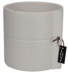 Kadax Kerámia Virágtartó 13 cm Kerek Szürke (K8589)