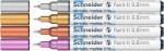 Schneider Akril marker készlet, 0, 8 mm, SCHNEIDER Paint-It 010, 4 különböző metálfényű szín