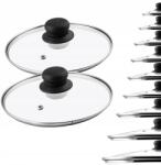 Kadax Üvegfedő 20 cm 2 db-os Szett Hőálló Serpenyő Fedő (K5145)